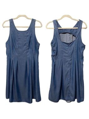 OLIVER BONAS Chambray Lyocell Tank Dress 10